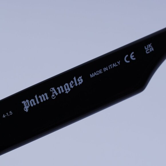 Palm Angels PERI086 HYDE 1007 Sunglasses Black Rectangle Frame, Dark Grey Lenses - Picture 8 of 11